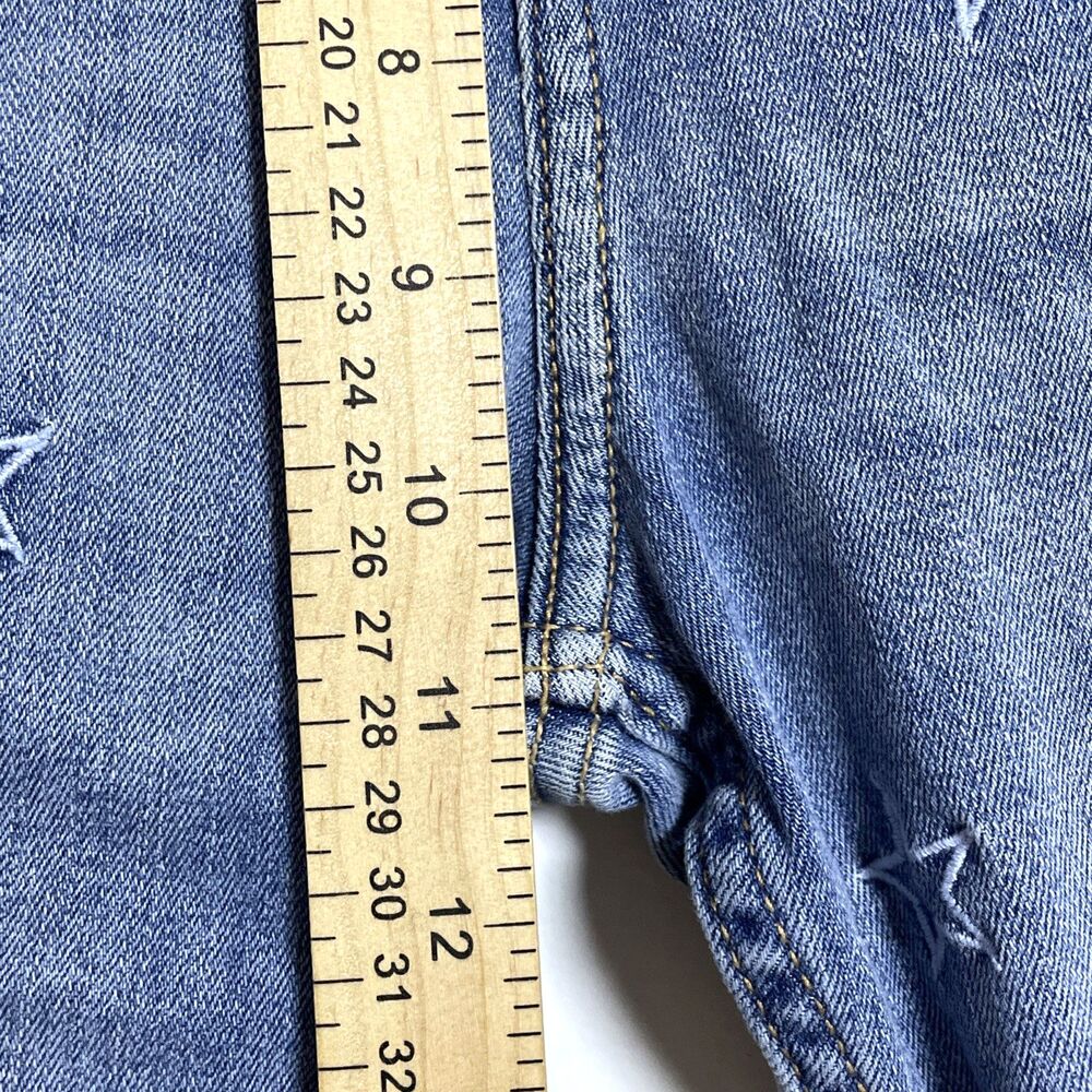 Hollister Women's Curvy High Rise Cropped Skinny Jeans Size 26  Stars Embroidery - Picture 5 of 8